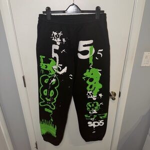 Spider Worldwide sweat pants black and green size XL SP5DER